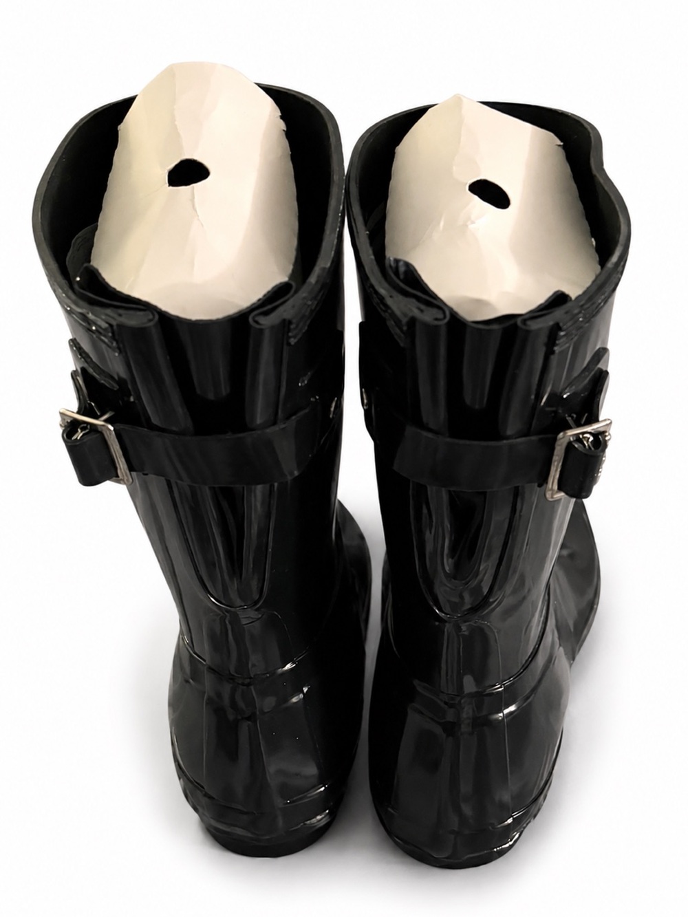 NEW Hunter Boots Women’s Original Short Adjustable Gloss Black Sz 10 - Picture 2 of 6